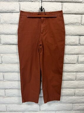 Gap Straight Up Khaki Rust Brown Cropped Pants Size 6